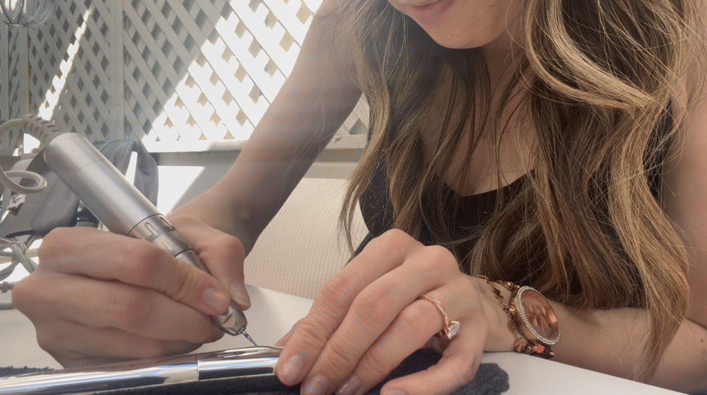 Live Event Artist Performing engraving services at a brand event